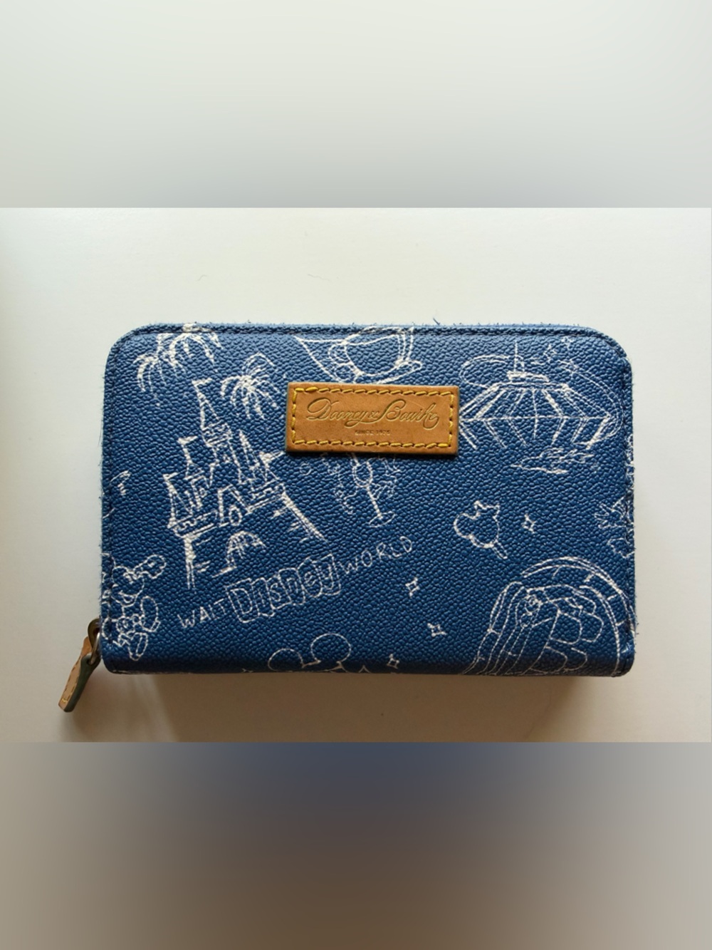 Dooney & Bourke Navy Blue Disney Sketch Zip Wallet